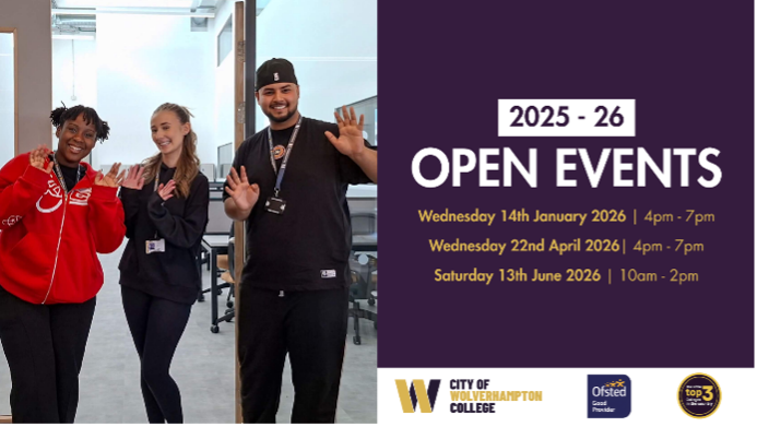 City of Wolverhampton College – Open Events