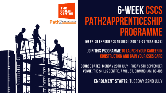 The Skills Centre – 6-Week CSCS Path2Apprenticeship Programme (Aged 19-29)